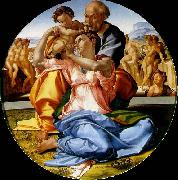 Michelangelo Buonarroti, The Holy Family with the infant St. John the Baptist